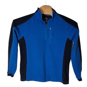 L.L. Bean Fleece‎ Quarter Zip Pull Over Jacket Size Medium Men's Blue